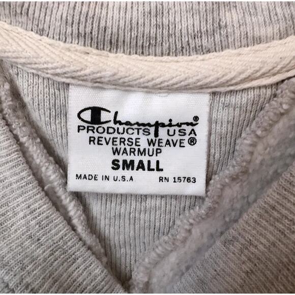 Vintage Champion Reverse Weave Warmup Sweatshirt – Made in USA (Small) - Picture 5 of 8